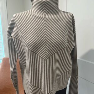 Tahari Striped Turtleneck Sweater